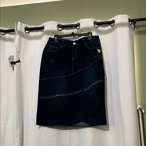 Women's Dark Blue Denim Skirt